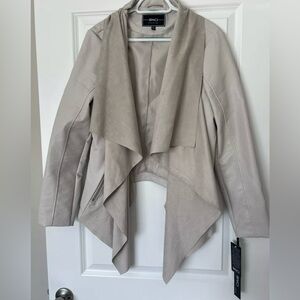 BNCI By Blanc Noir Faux Leather Jacket, Beige, Women’s XL, NWT